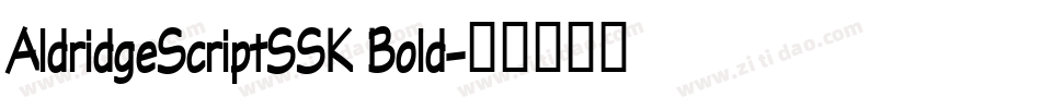 AldridgeScriptSSK Bold字体转换